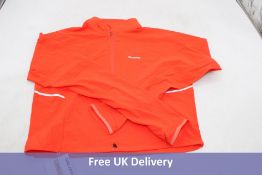 Salomon Women’s Sense Aero Hybrid Cropped Half Zip Midlayer, Orange, Size M