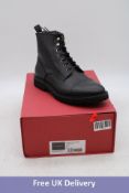 Scarosso Jackie Grain Calf Leather Ankle Boots, Black, EU 44. Box damaged