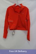 Salomon Women’s Sense Aero Hybrid Cropped Half Zip Midlayer, Orange, Size M