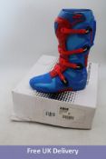 Raven Commander Motocross Boots, Red/Blue, Size 43. Box damaged