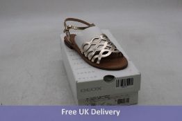 Geox D Sozy Flat Sandals, Light Gold, UK4. Box damaged