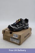 Salomon XT-6 GTX Trainers, Black/Silver, UK 6. Box damaged