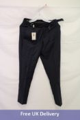 Father Sons Formal Trousers, Navy Check, Size W30 L28