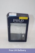 Polo Ralph Lauren Slim Crewneck 3 Pack Short Sleeve T-Shirts, Dark Grey, Light Grey, Grey, Size L. B