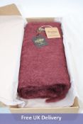 Mantas Ezcaray Handmade Mohair Scarf, Burgundy