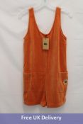Quiksilver Kathryn Tank Romper, Orange, Size S