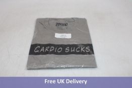 Four 2P00D Cardio Sucks T-Shirts, Grey/Black, Size L