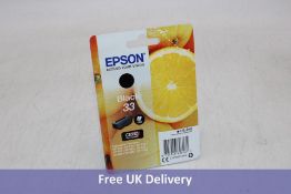 Six Epson 33 Oranges Ink Cartridge C13T33314012, Black