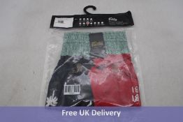 Fairtex Patta Muay Thai Shorts, Red/Black, Size M