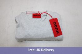 Hugo Boss Silver Logo Jumper, Light Grey, Size XL