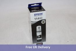 Five Epson 114 Ink Bottle Ecotank Pigment C13T07A140, Black, 70ml, Exp.12/2028