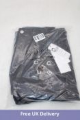 Cubic Experimental Fashion Straight Wide Leg Denim Jeans, Navy, Size L