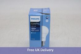 Five Boxes of Philips E27 Pear Frosted 13W 100W, Core Pro LED Bulb, Cool White, 10 Per Box