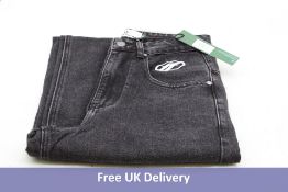 Scuffers Jumbo Washed Ripped Jeans, Black, Size 34