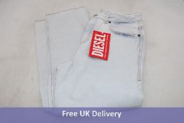 Diesel 1955 Regular Fit High Waist Jeans, Washed Blue, W32/L34