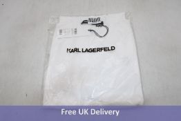 Karl Lagerfield Short Sleeve Sweat Shirt, White, Size M