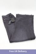 Trilogy Paige Leenah Lotus Slim Wide Leg Denim Jeans, Black, Size W29