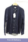 Casual Friday Men's Anton Long Sleeve Denim Shirt, Blue, Size L