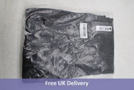 Four Rebellious Cuffed Cargo Trousers, Black, UK 18
