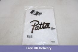 Patta Basic Script Logo T-Shirt, White, Size L