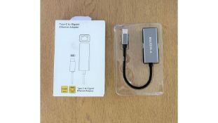 Two Maxesla 1000M USB C to Ethernet Adapters