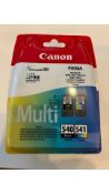 Canon PG 540 and CL 541 Ink Cartridges, Black & Colour
