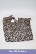 Hand Over Leopard Print Ex Boyfriend Nicolas Cage, Brown, Size S