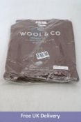 Wool and Co Italy Crewneck Knitted Wool Jumper, Brown, Size L