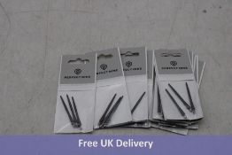 Ten Sets Perfect Nine Darts Alpha Points, Black, 40MM