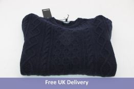 Ron Dorf Telemark Wool Sweater, Blue, UK L, with Tag