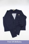 Ted Baker Merino Low V Cardigan, Navy, Size 1