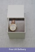 Michael Kors Slim Runway Watch, Face White/Strap Brown, One Size