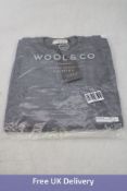 Wool and Co Italy Crewneck Extra Fine Marino Wool Jumper, Grey, Size L