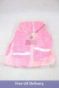 Two Reima Vesi Raincoat, Powder Pink, Size 128