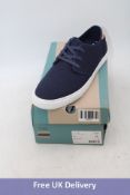 Toms Men's Carlo Canvas Trainers, Navy/White, UK 12. Box damaged