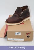 Red Wing Heritage Work Chukka Leather Boots, Ox Blood/White, UK 8.5. Box damaged