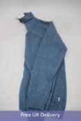 Casual Friday Men's Wool Blend Karl Roll Neck Bounty Knit, Blue, Size 3XL