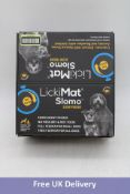 Two Packs of LickiMat Slomo Slow Feeder Dog Bowls, Grey/Green, 5 Per Pack