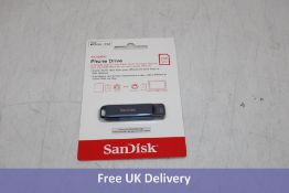 SanDisk Phone Drive, 256GB USB Flash Drive for iPhone, iPad, Type-C Connectors, Metallic Sky