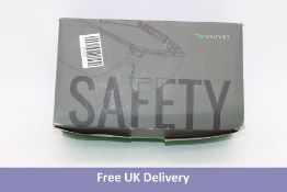 Univet Half Frame Safety Glasses, Clear Lens/Frames, Black/Green