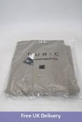 Cubic Funnel Neck Reversible Trench Coat, Dark Khaki, Size UN
