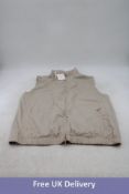 Eton Lightweight Zip Vest, Brown, Size M