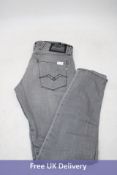 Replay Anbass Slim Fit Jeans, Dark Grey, Size 30/32