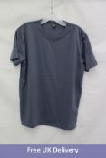 Seven Bamboo T-Shirts, Charcoal Grey, Sizes 2x S, 5x M