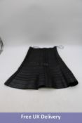 Herve Leger Woman's Kristyna All Over Sequined Skirt, Matt Black, Size S, No Box