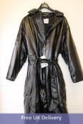 Stand Studio Women's Irma Faux Leather Shiny Padded Coat , Black, Size 38