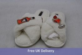 Laines London Spritz Slippers, White, No Size