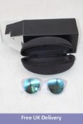 Oakley 0009474, Spindrift Sunglasses, Frame-Matte Clear/Lens-Prizm Sapphire Polarized