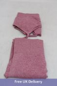Icon Running/Gym Top with Tight Waist Leggings Set, Dark Pink, UK L