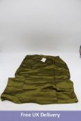 Vince Wrap-Effect Silk-Satin Midi Skirt, Green, Size 8
